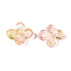 Baking Paint Transparent Glass Bead Caps DGLA-N014-04A-2