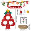 Gorgecraft 2 Sets 2 Colors Christmas Tree Wooden Display Decoration for Kids DJEW-GF0001-62-2