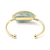 Natural Amazonite Horse Eye Wrapped Cuff Bangle G-D458-02G-06-RS-3