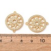 Brass Micro Pave Clear Cubic Zirconia Connector Charms CU-CBA4579-04G-B-2