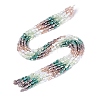 Electroplate Imitation Jade & Opaque & Transparent Glass Beads Strands EGLA-Q135-4x6MM-01D-2
