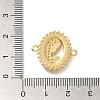 Rack Plating Brass Clear Cubic Zirconia Religion Virgin Mary Oval Connector Charms X-KK-M298-03G-3