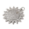 Brass Micro Pave Cubic Zirconia Pendants KK-A264-01P-2