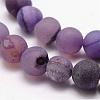 Natural Druzy Geode Agate Bead Strands G-K166-09-8mm-07-3