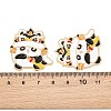 Chinese Lion Dance Panda Alloy Enamel Cabochons AL-CBA1A6F-03KCG-B-3