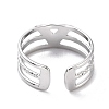 Unisex 304 Stainless Steel Wide Band Finger Rings RJEW-L102-01P-4