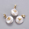 Natural Cultured Freshwater Pearl Pendants KK-L187-15G-1