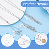 6Pcs 3 Styles 304 Stainless Steel Empty Macrame Pouch Star Moon Pendant Cable Chain Necklace Making NJEW-SC0001-87-6
