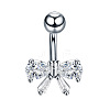 Clear Cubic Zirconia Belly Button Rings WG9960A-30-1