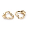 Brass Micro Pave Clear Cubic Zirconia Screw Carabiner Lock X-KK-C100-45G-G-3