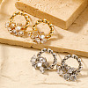 Chic Fashionable Luxe Women's Brass Rhinestone Twisted Stud Earrings LQ2144-1-3