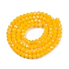 Electroplate Opaque Solid Color Glass Beads Strands EGLA-A044-P4mm-L29-2