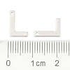 Tarnish Resistant 304 Stainless Steel Letter Charms LS-STAS-O072-L-3