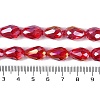 Transparent Electroplate Glass Beads Strands EGLA-N013-T4mm-B12-4