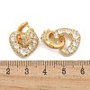 Rack Plating Heart Brass Micro Pave Clear Cubic Zirconia Hoop Earring for Women EJEW-C125-01G-5