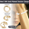 Brass Twister Clasps KK-BBC0025-17A-G-2