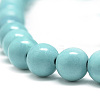 Synthetic Ocean White Jade Beads Strands G-S254-6mm-B02-4