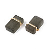 Glass Rectangle Links Connector Charms GLAA-T023-42A-2