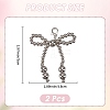 Plastic Imitation Pearl Bowknot Shoe Charms DIY-WH20002-152C-2