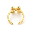 Brass Letter Open Cuff Rings for Women RJEW-G313-01M-G-3