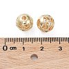 Rack Plating Brass Micro Pave Clear Cubic Zirconia Beads KK-B078-10A-G14-2