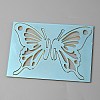 Acrylic Mirror Butterfly Cupcake Toppers FIND-WH0152-208F-2
