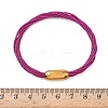 304 Stainless Steel with Polyester Metallic Cord Bracelets for Women BJEW-Z145-01G-29-5