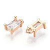 Brass Cubic Zirconia Charms X1-KK-S350-367N-2