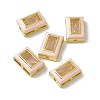 Rack Plating Brass Rectangle Beads KK-C007-14G-04-1
