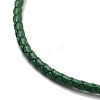Braided Round Imitation Leather Bracelets Making BJEW-H610-01G-16-2
