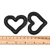 Handmade Polymer Clay Rhinestone Linking Rings CLAY-H009-04C-3