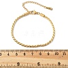304 Stainless Steel Rope Chain Bracelets for Women BJEW-Q051-04G-5