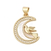 Brass  Micro Pave Clear Cubic Zirconia Pendant KK-I712-48G-03-1