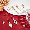 10Pcs Brass Hoop Earrings Findings FIND-BBC0002-17-4