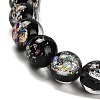 Handmade Dichroic Foil Glass Beads Strands DICH-U001-01B-3