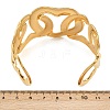 Hollow 304 Stainless Steel Cuff Bangles for Women BJEW-P370-04G-3