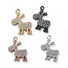 Brass Micro Pave Cubic Zirconia Pendants ZIRC-G157-04-1