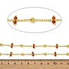 Handmade Faceted Natural Carnelian Beaded Chains CHC-L050-02G-02-2