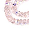 Electroplate Transparent Glass Beads Strands EGLA-N022-04A-D14-3
