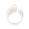 Ion Plating(IP) 304 Stainless Steel Wide Open Cuff Finger Rings for Women RJEW-S414-06B-S-3