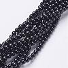 Natural Black Onyx Round Beads Strands GSR4mmC097-1