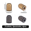  4Pcs 2 Colors Bullet Shaped Brass Beads KK-NB0002-97-2