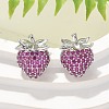 Brass Micro Pave Cubic Zirconia Stud Earrings EJEW-Q015-13P-01-1
