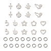  Jewelry 90Pcs 9 Style 304 Stainless Steel Charms STAS-PJ0001-41-1