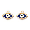 Light Gold Plated Alloy Enamel Pendants ENAM-T009-87B-RS-2