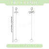 2Piar 201 & 304 Stainless Steel Hoop Earrings EJEW-WR00003-2