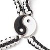 2Pcs 2 Color Alloy Enamel Yin Yang Matching Pendant Necklaces Set BJEW-TA00186-3