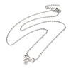 Non-Tarnish 304 Stainless Steel Cable Chain Bowknot Pendant Necklaces NJEW-Z041-03P-03-2