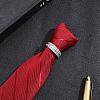 Brass Pave Clear Cubic Zirconia Tie Clips AJEW-WH20020-700P-4