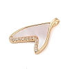 Brass Micro Pave Clear Cubic Zirconia Pendants KK-Q816-05G-01-2